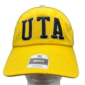 Utah Jazz NBA Hat Mens One Size Yellow Basketball Adjustable Fan Sports NWT